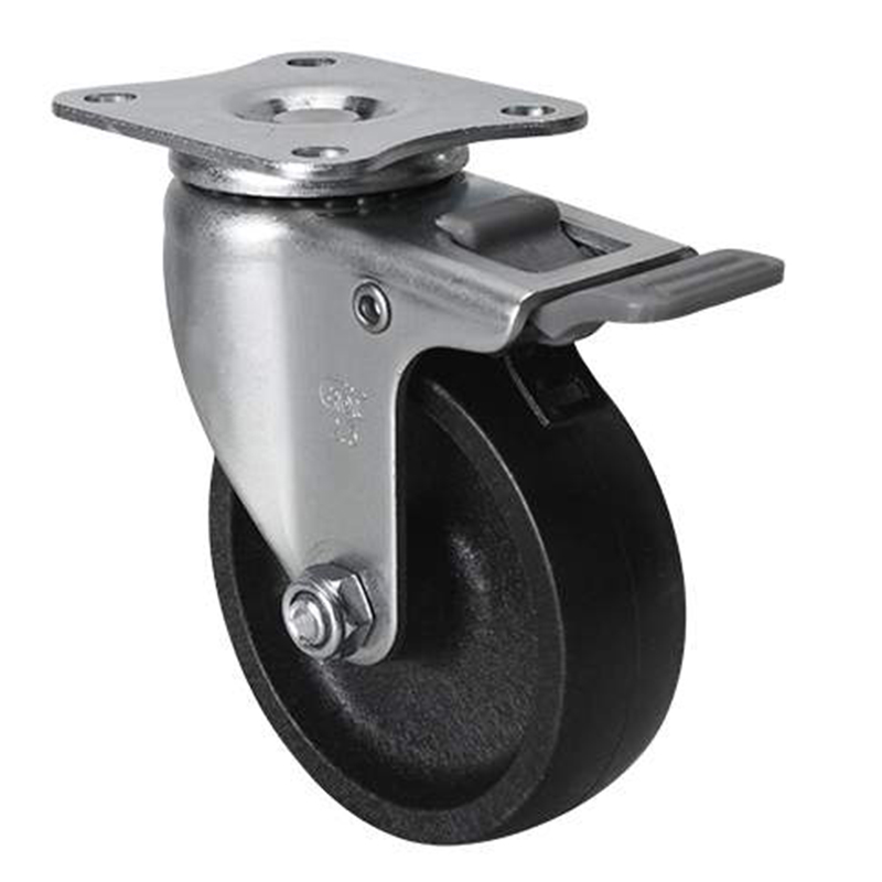 EDL Mini 2.5" 35Kg Plate Plastic Dual Brake PO Caster 261225H-2225-03