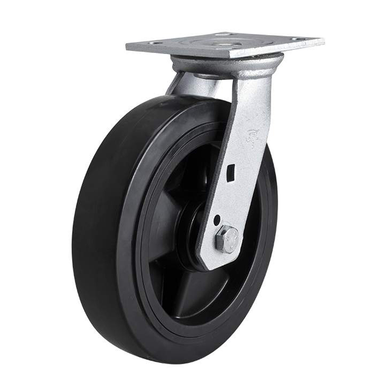 EDL Heavy 8'' 420kg Plate Swivel PU Caster 73118-738-66