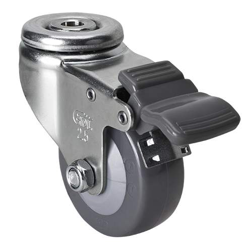 EDL Light 2.5'' 70kg Bolt Hole Swivel PU Caster 361825H-3625-74