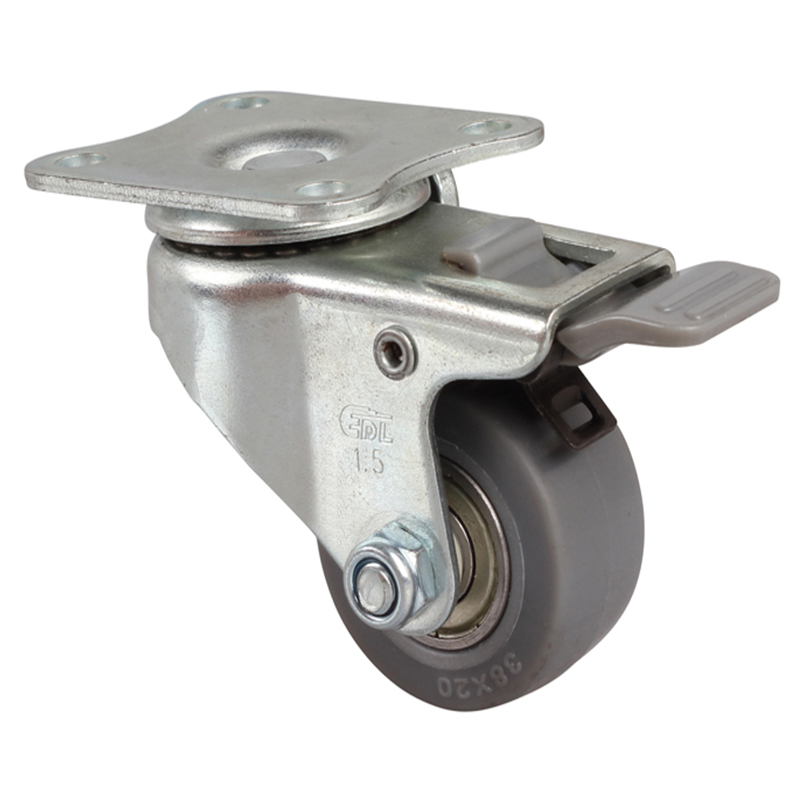 EDL Mini 1.5'' 35kg Plate Plastic Dual Brake TPECaster 261215H-2615-56