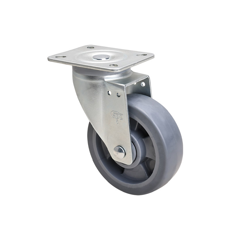 EDL Medium 5" 200kg Plate Swivel TPE Caster 66115-665-56