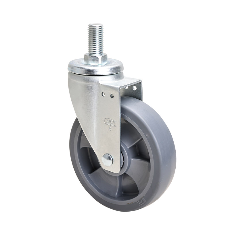 EDL Medium 6" 220kg Threaded Swivel TPE Caster 66136-666-56