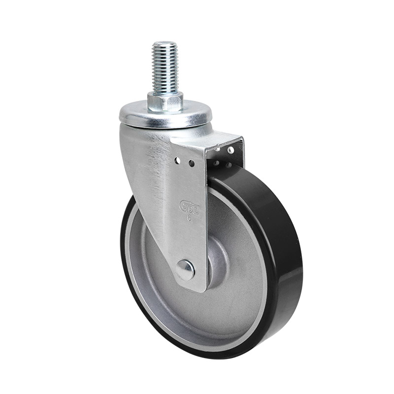 EDL Anti-electrostatic Medium 6" 300kg Threaded Swivel TPU Caster 66136-A676-86A